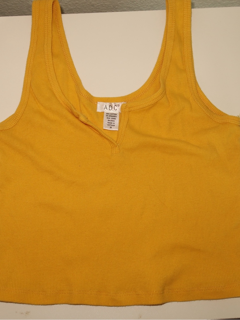 ADC Women's Ribbed Tank Top in Yellow